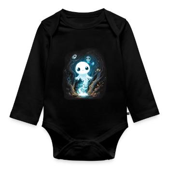 Doux - Body Bébé bio manches longues - noir - Devant