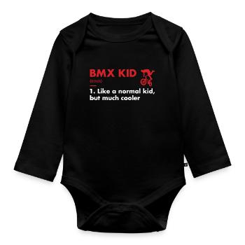 Sport Kid Definition BMX - Organic Longsleeve Baby Bodysuit - black - Front