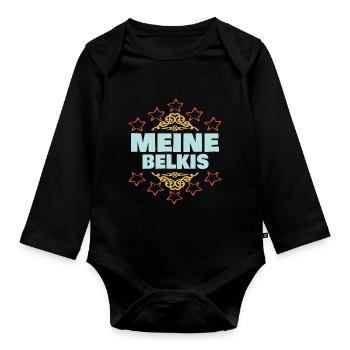Belkis als Mädchen - Baby Bio-Langarm-Body - Schwarz - Vorne