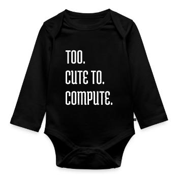 statement hacking coding hacking code - Organic Longsleeve Baby Bodysuit - black - Front