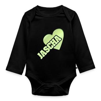 Gold Jascha - Baby Bio-Langarm-Body - Schwarz - Vorne