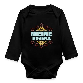 Bozena en tant que fille - Body Bébé bio manches longues - noir - Devant