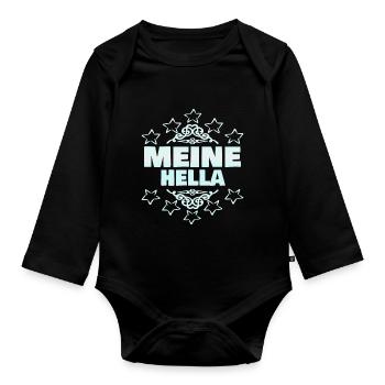 Hella en tant que fille - Body Bébé bio manches longues - noir - Devant