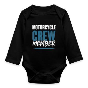 Motorcycle Crew - Baby Bio-Langarm-Body - Schwarz - Vorne
