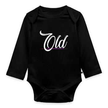 Old - Alt - Baby Bio-Langarm-Body - Schwarz - Vorne