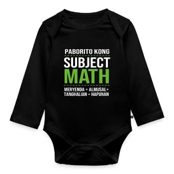 Filipino Philippines - Organic Longsleeve Baby Bodysuit - black - Front