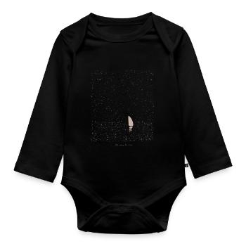 Naviguer parmi les étoiles - or - Body Bébé bio manches longues - noir - Devant