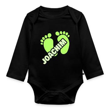 Cadeau pour Joachim - Body Bébé bio manches longues - noir - Devant