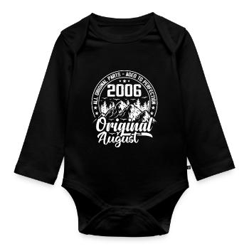 août 2006 Original:18 Ans Cadeau d'Anniversaire - Body Bébé bio manches longues - noir - Devant