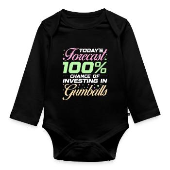 Today's Forecast 100% Chance Of Investing In - Baby Bio-Langarm-Body - Schwarz - Vorne