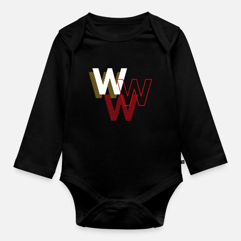 W w w - Body Bébé bio manches longues - noir