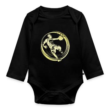 Basketball Player Basketball Player Man - Organic Longsleeve Baby Bodysuit - black - Front