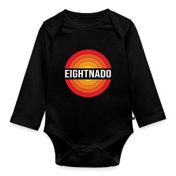 Tornado Birthday Children's Birthday Party - Organic Longsleeve Baby Bodysuit - black - Front