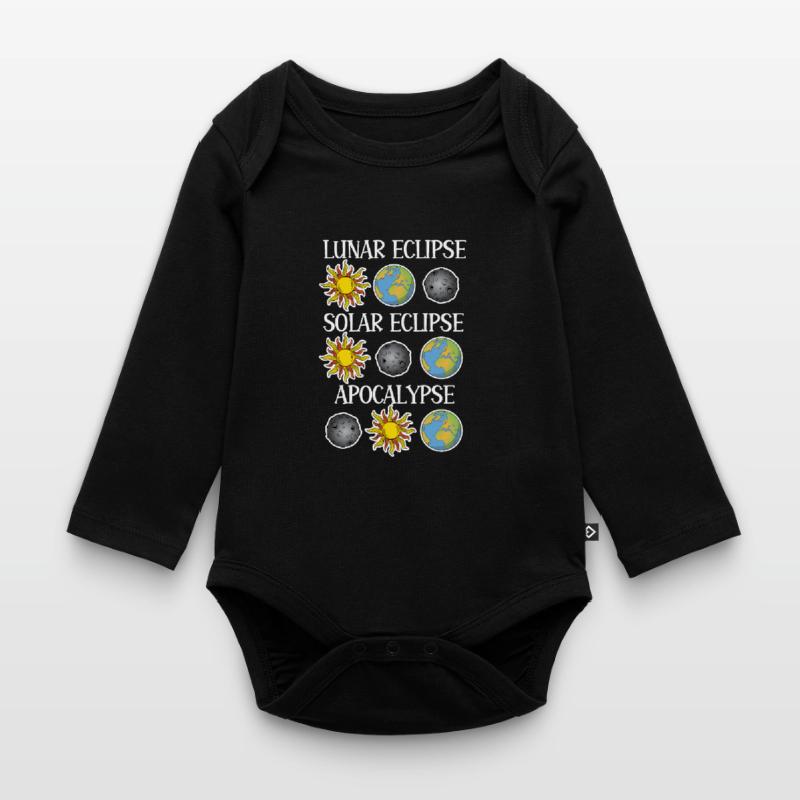 Lunar Eclipse Solar Eclipse Apocalypse Organic Longsleeve Baby Bodysuit