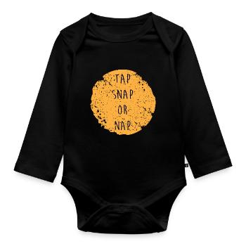 Jiu Jitsu Selbstverteidigung - Baby Bio-Langarm-Body - Schwarz - Vorne
