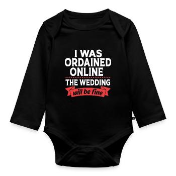 Pastor - Organic Longsleeve Baby Bodysuit - black - Front