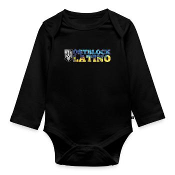 Ostblock Latino Ukrainer Ukraine Geschenk - Baby Bio-Langarm-Body - Schwarz - Vorne