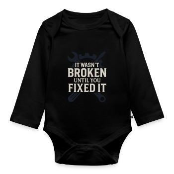 Aviation Mechanic Faa Humor Aircraft Technician - Baby Bio-Langarm-Body - Schwarz - Vorne