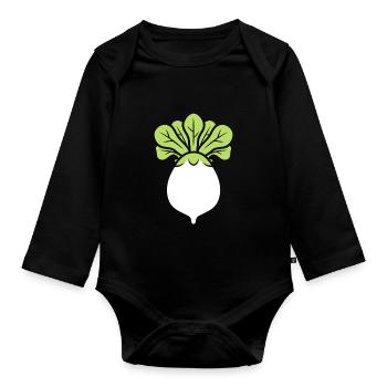 Endive - Baby Bio-Langarm-Body - Schwarz - Vorne