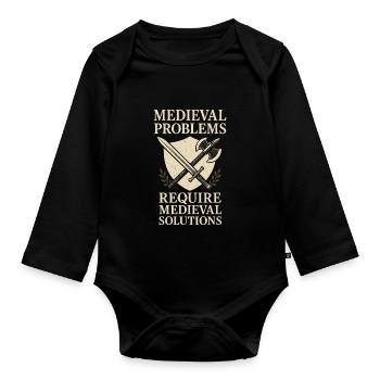 History Historian Humor Weird History History Nerd - Organic Longsleeve Baby Bodysuit - black - Front