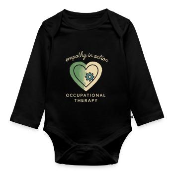 ergothérapeute ot Gift Healthcare Reha - Body Bébé bio manches longues - noir - Devant