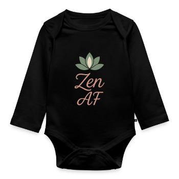 Boho Yoga Spirituelles Geschenk Für Yogis Achtsame - Baby Bio-Langarm-Body - Schwarz - Vorne