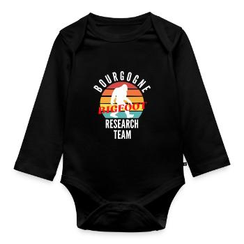 BOURGOGNE BIGFOOT RESEARCH TEAM - Body Bébé bio manches longues - noir - Devant