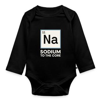Salzliebhaber Natriumabhängiger Nacl Meme - Baby Bio-Langarm-Body - Schwarz - Vorne