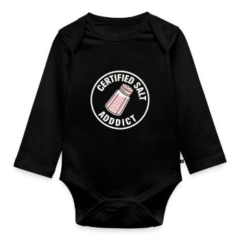 Salzliebhaber Natriumabhängiger Nacl Meme - Baby Bio-Langarm-Body - Schwarz - Vorne