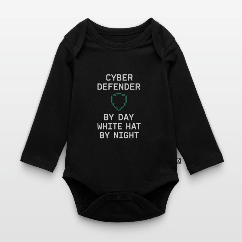 Cybersecurity Info Sec White Hat Hacker Ethical Organic Longsleeve Baby Bodysuit
