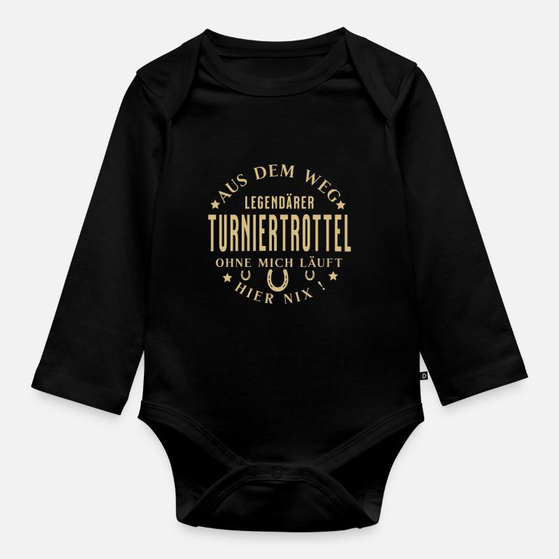Legendärer Turniertrottel - Baby Bio-Langarm-Body - Schwarz