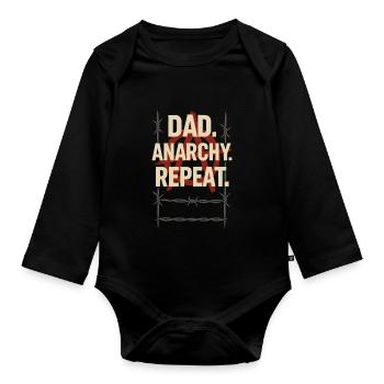 Punk Dad Alternative Paternity Rebellious - Organic Longsleeve Baby Bodysuit - black - Front