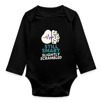 Neuro-resilient brain injury survivor - Organic Longsleeve Baby Bodysuit - black - Front