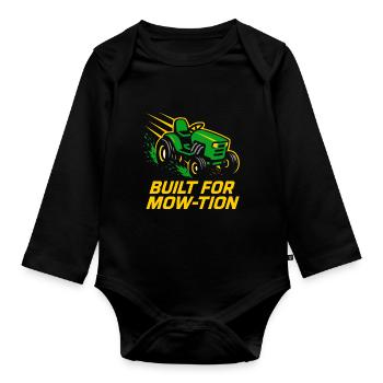 Tondeuse à gazon Tondeuse à gazon Racing Tondeuse à gazon de course - Body Bébé bio manches longues - noir - Devant