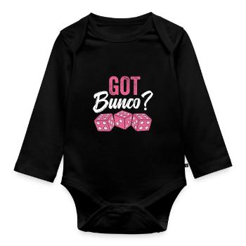 Bunco Würfel Spielabend Design Bunco Turnier - Baby Bio-Langarm-Body - Schwarz - Vorne