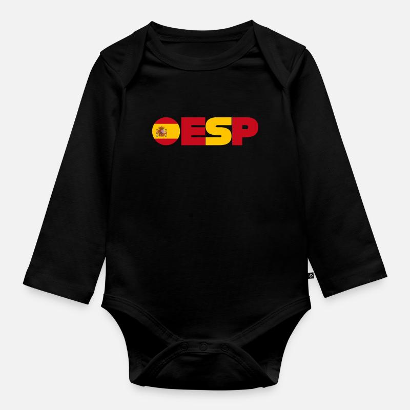 Espagne - Body Bébé bio manches longues - noir