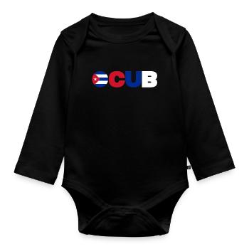 Kuba - Baby Bio-Langarm-Body - Schwarz - Vorne