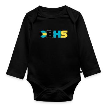 Bahamas - Organic Longsleeve Baby Bodysuit - black - Front