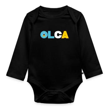 Saint Lucia - Organic Longsleeve Baby Bodysuit - black - Front