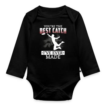 Tu es la meilleure prise jamais faite - Fan de Frisbee - Body Bébé bio manches longues - noir - Devant