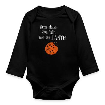 Tante Mama Baby Suess - Baby Bio-Langarm-Body - Schwarz - Vorne