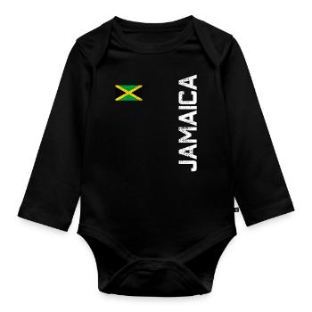 Jamaica - Baby Bio-Langarm-Body - Schwarz - Vorne