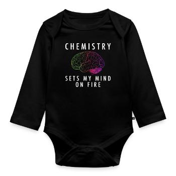 Professeur de chimie Professeur Amour - Body Bébé bio manches longues - noir - Devant
