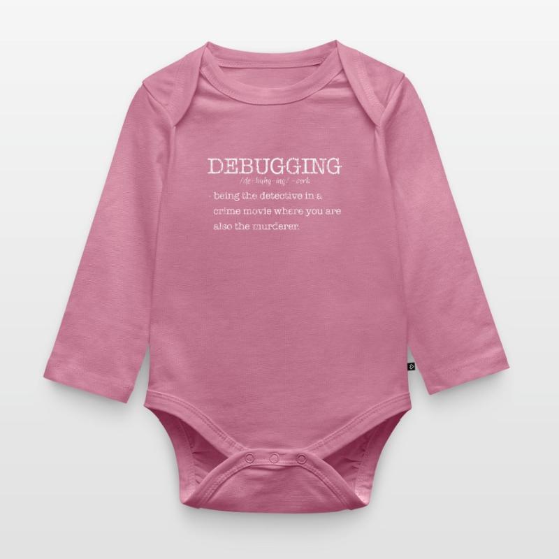 Debugging computer science computer Organic Longsleeve Baby Bodysuit