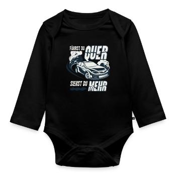 Driften Spruch Drift - Baby Bio-Langarm-Body - Schwarz - Vorne