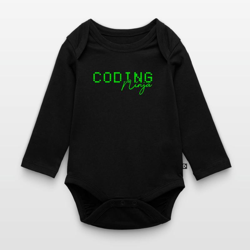 Code Coding Ninja Organic Longsleeve Baby Bodysuit