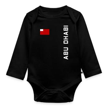ABU DHABI SHIRT - Baby Bio-Langarm-Body - Schwarz - Vorne