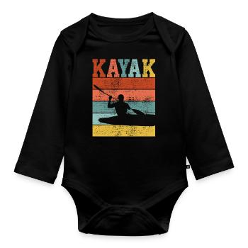 KAYAK KAYAK - Body Bébé bio manches longues - noir - Devant