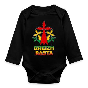 breizh rasta - Baby Bio-Langarm-Body - Schwarz - Vorne