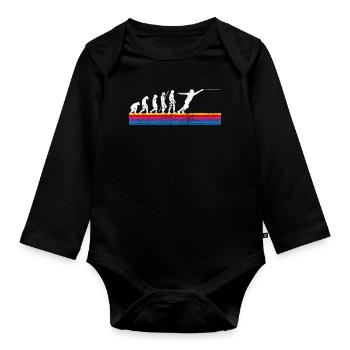 Fechten Evolution - Baby Bio-Langarm-Body - Schwarz - Vorne